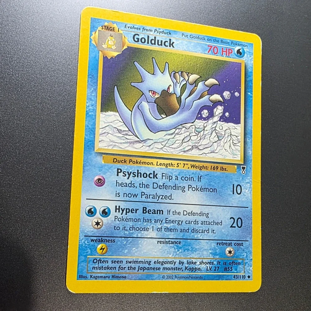 Golduck 43/110 Legendary Collection Uncommon Non-Holo Vintage Pokemon Card 2002